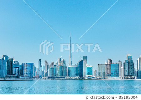 Daytime view of the Business Bay skyline, Dubai, UAE 85195004
