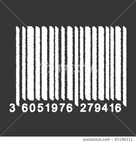 Bar Code isolated on gray background. Universal Product Scan Code in doodle style. 85196311