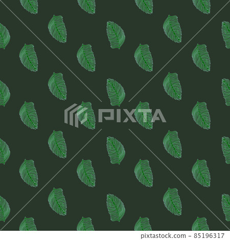 Modern palm leaf seamless pattern with hand drawn foliage print. Abstract art nature background. Vector illustration for seasonal textile. Modern palm leaf seamless pattern with hand drawn foliage print. Abstract art nature background. Vector illustration for seasonal textile. 85196317
