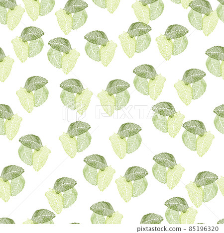Modern palm leaf seamless pattern with hand drawn tropical print. Modern nature background. Vector illustration for seasonal textile. Modern palm leaf seamless pattern with hand drawn tropical print. Modern nature background. Vector illustration for seasonal textile. 85196320