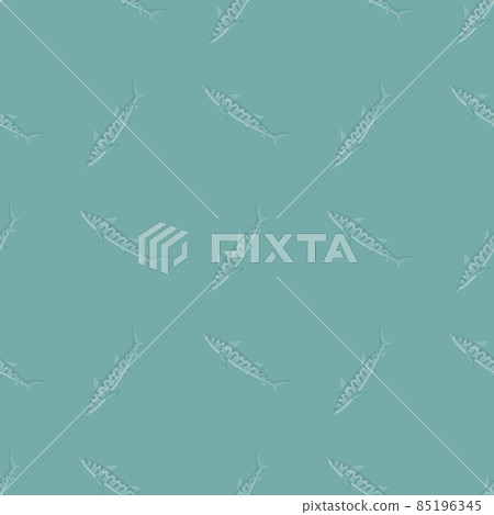 Leopard shark seamless pattern in scandinavian style. Marine animals background. Vector illustration for children funny textile. 85196345