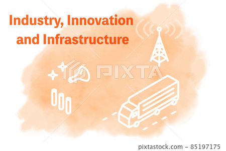 水彩風格,SDGs Goal 9,讓我們為產業和創新奠定基礎 水彩風格,SDGs Goal 9,讓我們為產業和創新奠定基礎 85197175