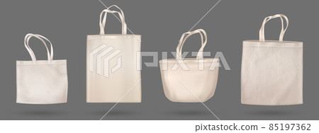 Canvas or tote bag made of of fabric and eco linen Canvas or tote bag made of of fabric and eco linen 85197362