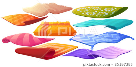 Set of carpets or rugs of different shape, design 85197395