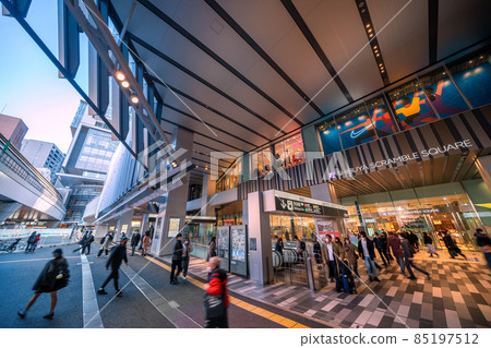 日本東京街景俯瞰澀谷Scramble廣場、澀谷站（聯絡點）、銀座線澀谷站等=23日 85197512