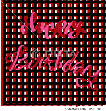 帶有英文字母的精美深紅色方格圖案 85197846