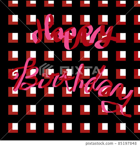 帶英文字母的黑色方格圖案 85197848