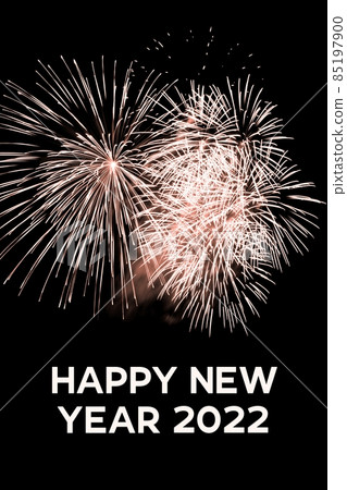 Happy new year 2022 orange fireworks new years eve Happy new year 2022 orange fireworks new years eve 85197900