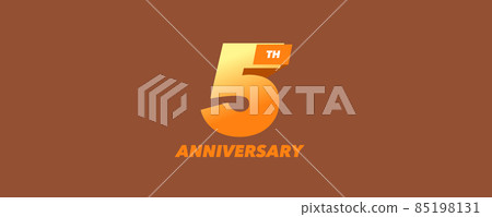 5 years anniversary vector icon, logo. Graphic design element 85198131