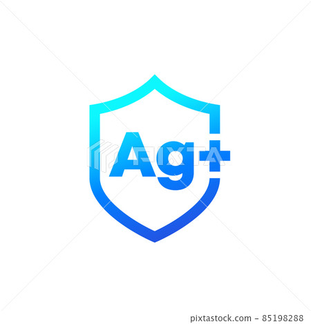 Silver ions, antibacterial protection icon Silver ions, antibacterial protection icon 85198288