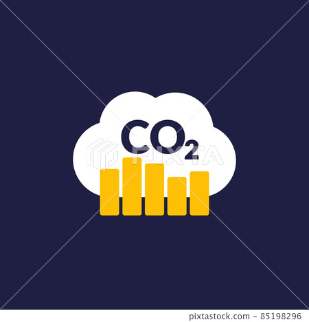 carbon emissions levels vector icon for web 85198296