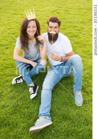 students party time. free time together. happy couple students party time. free time together. happy couple 85198331