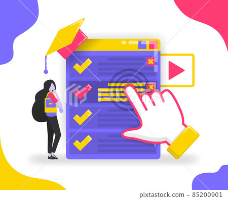 Illustration of choosing a department or job for students and graduates. Application for graduation planning and careers for doctoral program. flat vector concept for Landing page, website, mobile, ui Illustration of choosing a department or job for students and graduates. Application for graduation planning and careers for doctoral program. flat vector concept for Landing page, website, mobile, ui 85200901