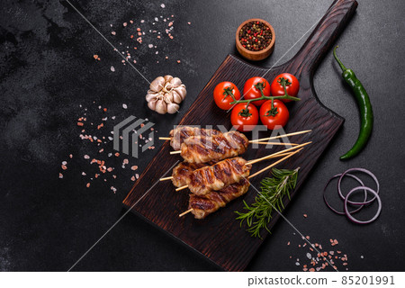 A delicious dish of pork mince wrapped with delicious pieces of bacon 85201991