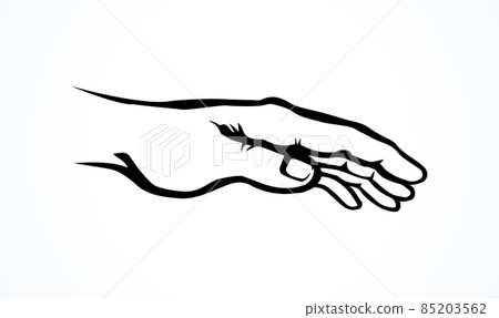 Praying hands. Vector drawing icon 85203562