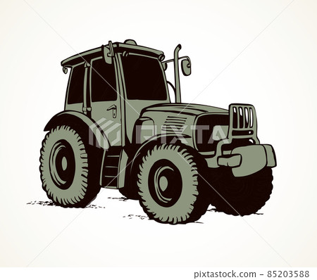 Tractor. Vector drawing icon sign 85203588