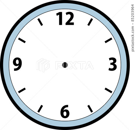 Simple illustration of a cute clock without hands - Stock Illustration ...