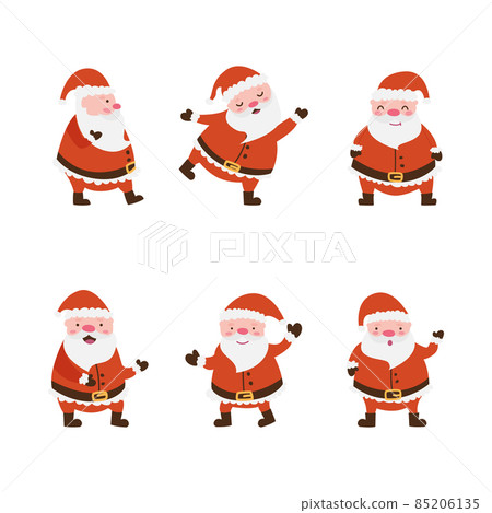Vector set of illustrations with winter cartoon character. 85206135