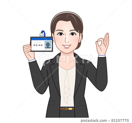 A woman in a fashionable suit 85207770