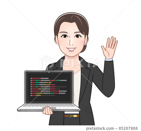 A woman in a fashionable suit A woman in a fashionable suit 85207808