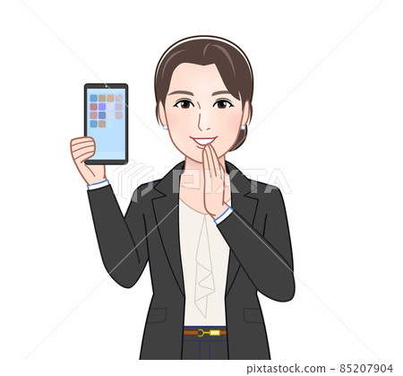 A woman in a fashionable suit 85207904