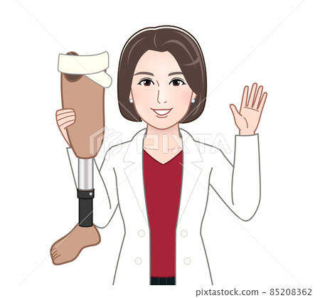 Illustration of a medical worker in a white coat Illustration of a medical worker in a white coat 85208362