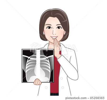 Illustration of a medical worker in a white coat Illustration of a medical worker in a white coat 85208383