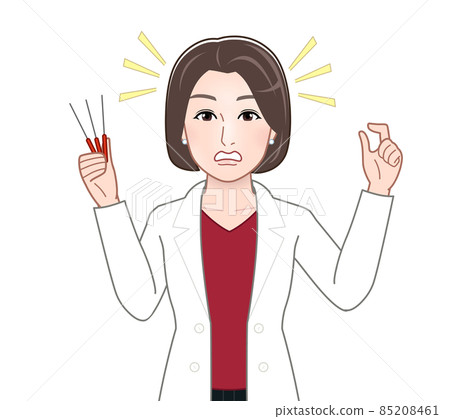 Illustration of a medical worker in a white coat Illustration of a medical worker in a white coat 85208461