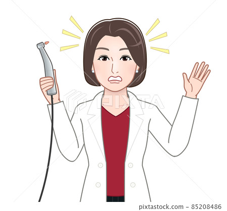 Illustration of a medical worker in a white coat Illustration of a medical worker in a white coat 85208486