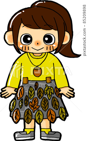 用落葉做裙子的孩子 用落葉做裙子的孩子 85209898