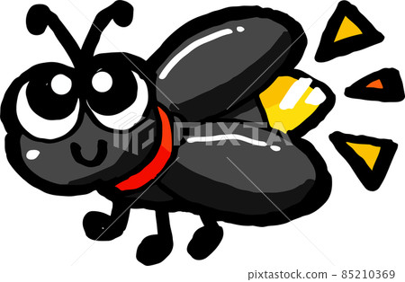 A smiling firefly with a shining butt 85210369