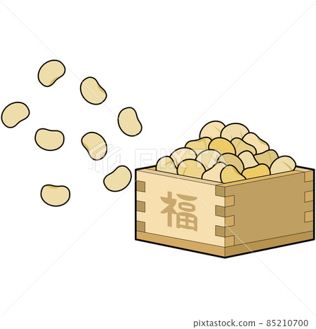 Illustration of bean sowing (with outline) 85210700