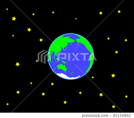 Illustration material of the earth floating in space 85210802