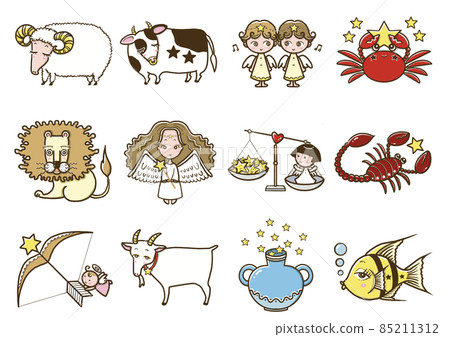 12星座可愛插畫/套 12星座可愛插畫/套 85211312