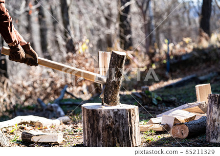 柴柴砍柴 柴斷的那一刻，手斧 85211329