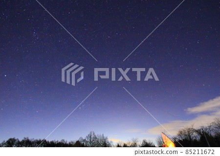 Nobeyama night view and beautiful winter starry sky 85211672