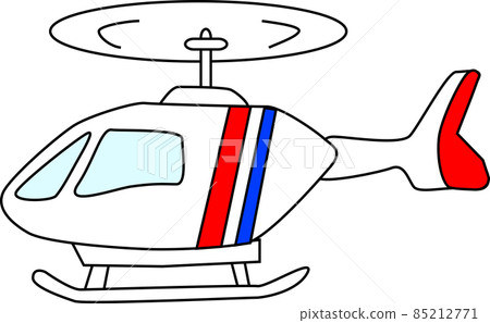 Illustration material of flying helicopter 85212771