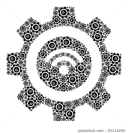 Wifi Smart Gear Recursive Icon Mosaic of Self Items Wifi Smart Gear Recursive Icon Mosaic of Self Items 85214200