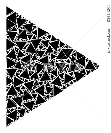 Play Button Fractal Icon Composition of Self Icons - Stock Illustration ...