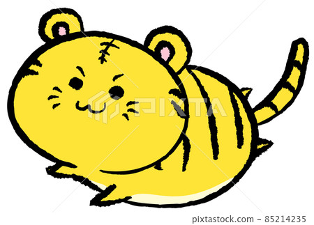 老虎新年賀卡插圖素材 老虎新年賀卡插圖素材 85214235