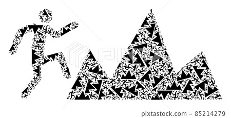 Climb Rocks Recursive Icon Collage of Self Icons - Stock Illustration ...