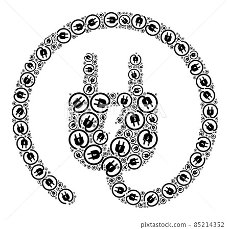 Electric Plug Recursive Icon Composition of Self Items Electric Plug Recursive Icon Composition of Self Items 85214352