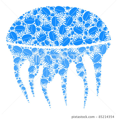 Jelly Fish Fractal Icon Collage of Self Icons 85214354
