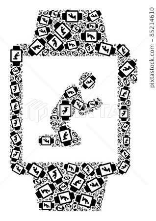 Pray Gadget Watches Recursive Icon Mosaic of... - Stock Illustration ...