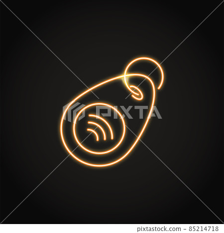 Neon RFID key icon in line style Neon RFID key icon in line style 85214718