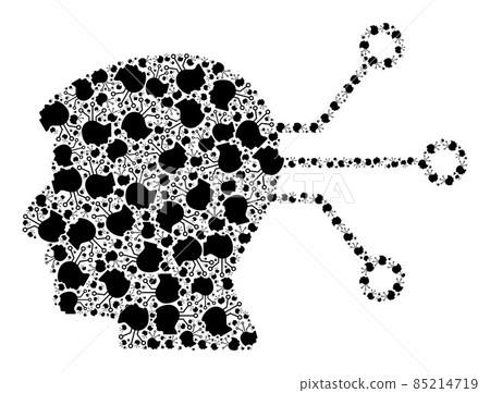 Neural Interface Fractal Icon Composition of... - Stock Illustration ...