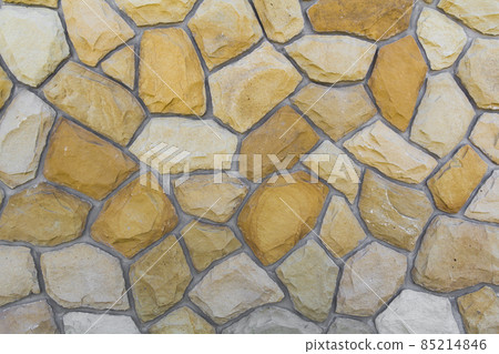 Different sizes of sand stones. Stone wall pattern background Different sizes of sand stones. Stone wall pattern background 85214846