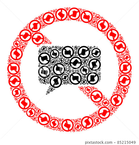 Stop Chat Recursive Icon Composition of Self Icons 85215049