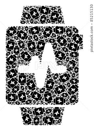Pulse Watches Fractal Icon Composition of Self... - Stock Illustration ...