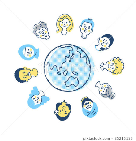 Faces of the earth and various races Faces of the earth and various races 85215155